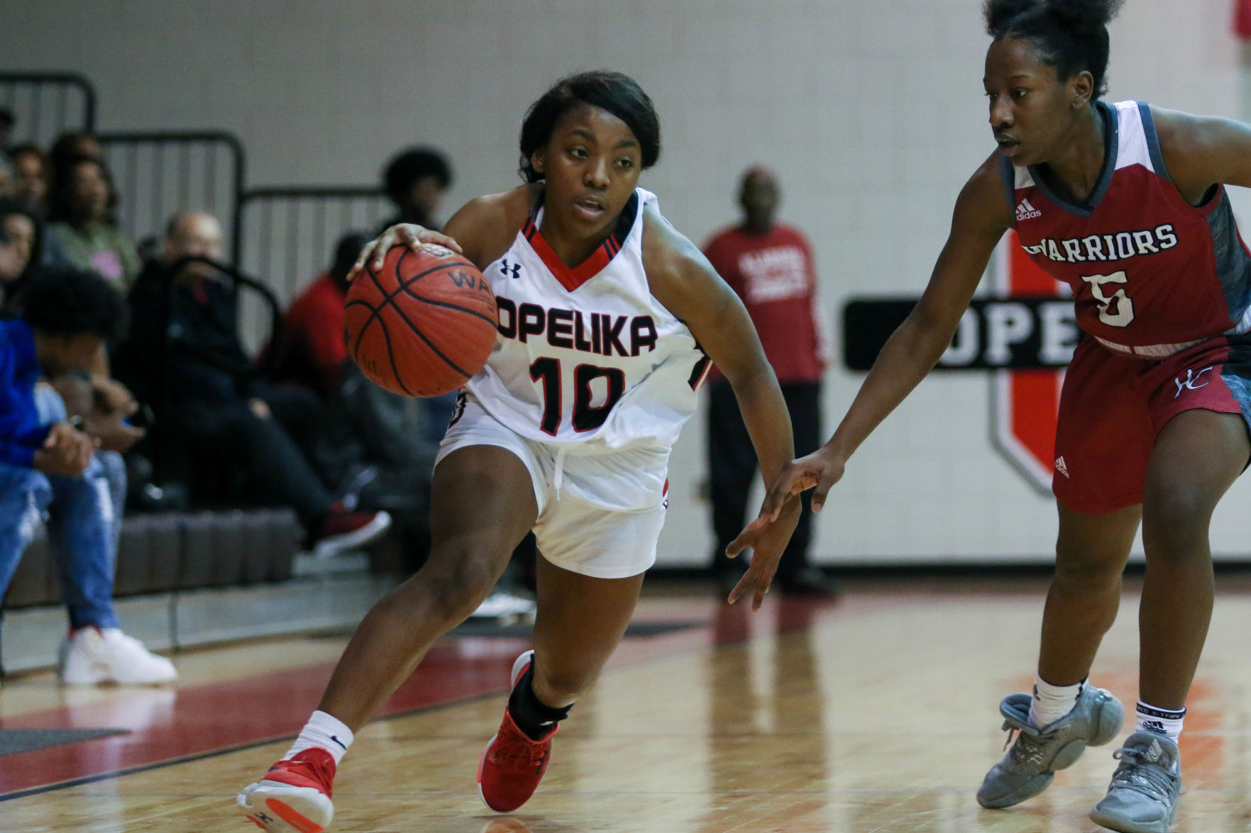 Opelika vs. Russell County Area 6-6A girls high school basketball